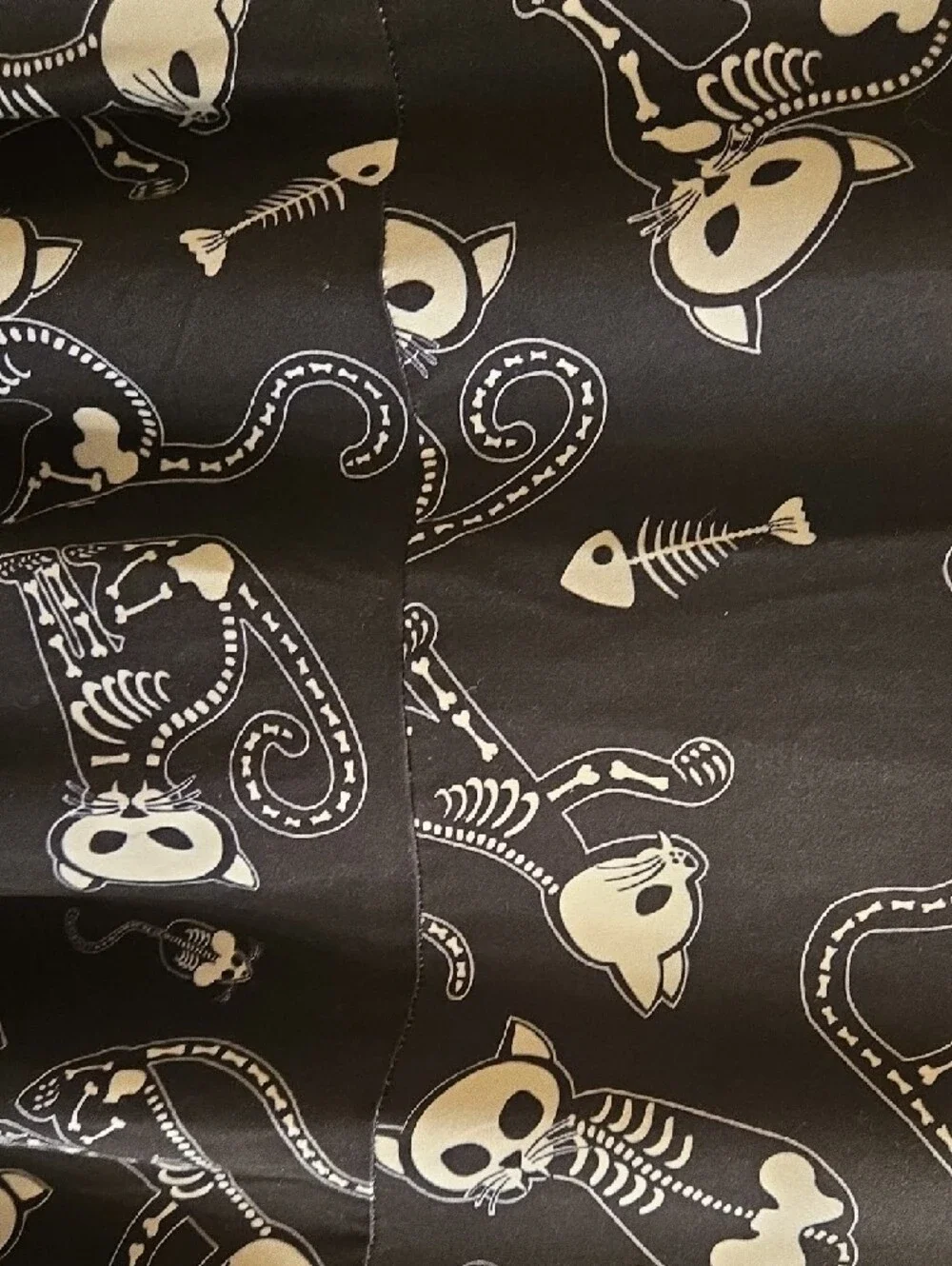 Ladies Black Cat Skeleton Print Dress - Brand Unspecified - Picture 3 of 5